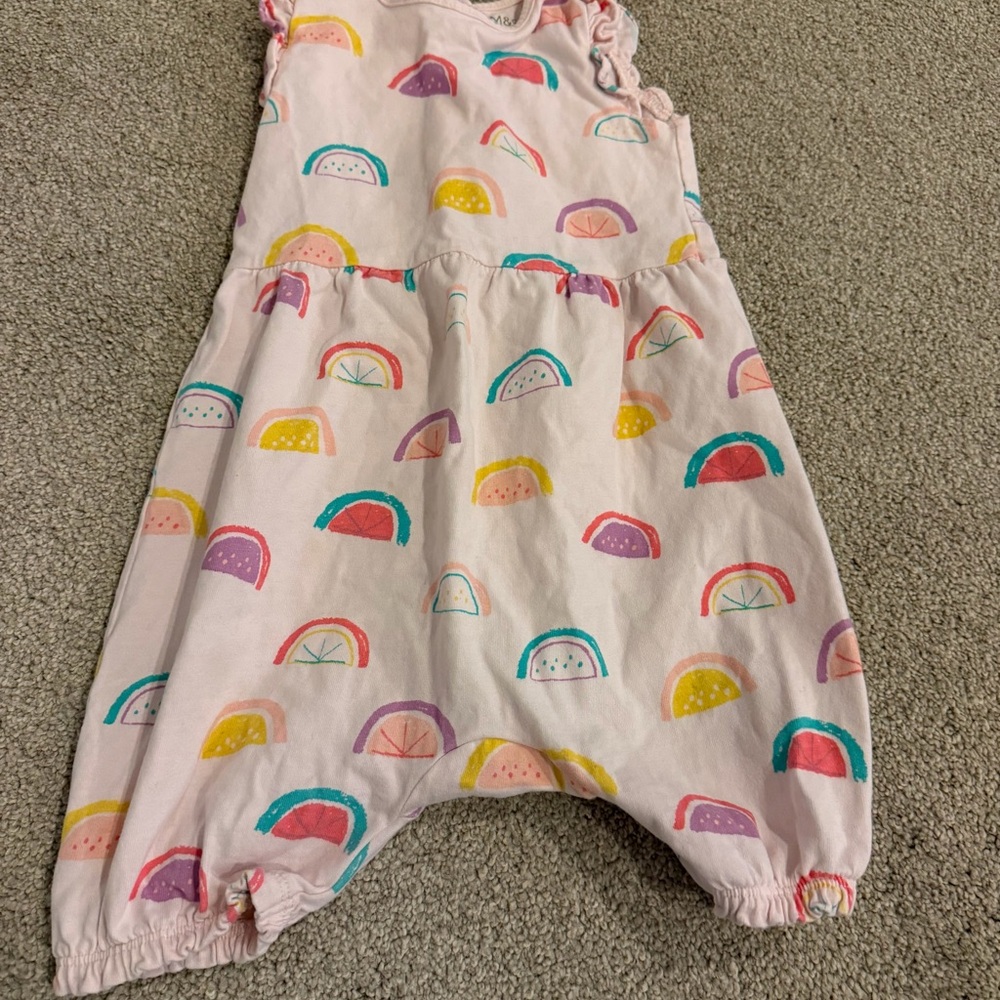 2-3Y Marks & Spencer pink fruit toddler romper